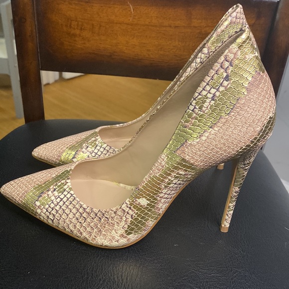 *ALDO* metallic stiletto snakeskin print heels 👠 NWOT - Picture 8 of 9